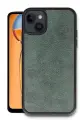 Newface Apple iPhone 15 Kılıf Aras Deri Kapak - Koyu Yeşil