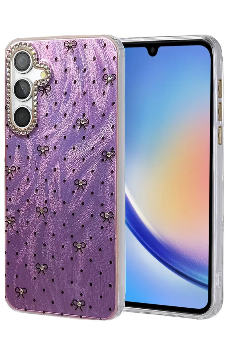 Newface Samsung Galaxy A34 5G Kılıf Blade Aynalı Desenli Kapak - Desen 2