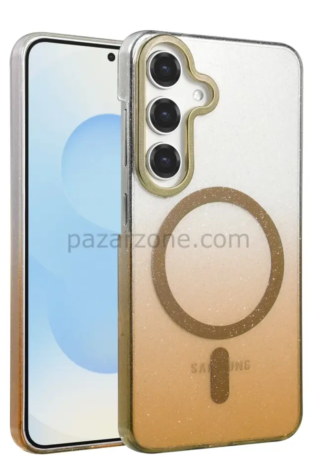 Newface Samsung Galaxy S23 FE Glossy Magsafe Kapak - Çöl Titanyum