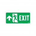 Exit Yukarı Sol Ok İşaretli Uyarı Levhası 17,5x25 KOD:956