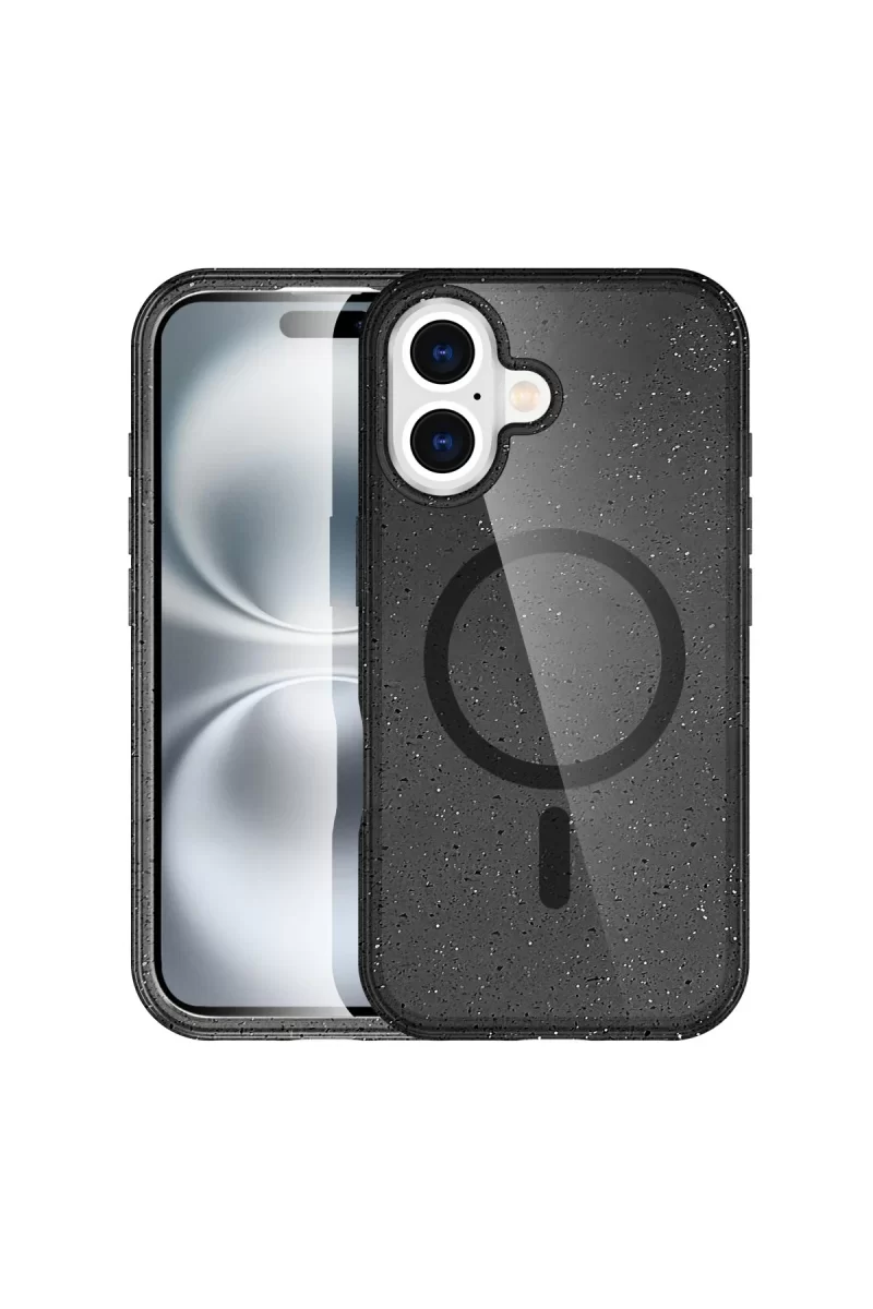Newface Apple iPhone 16 Plus Kılıf Star Magsafe Kapak - Siyah