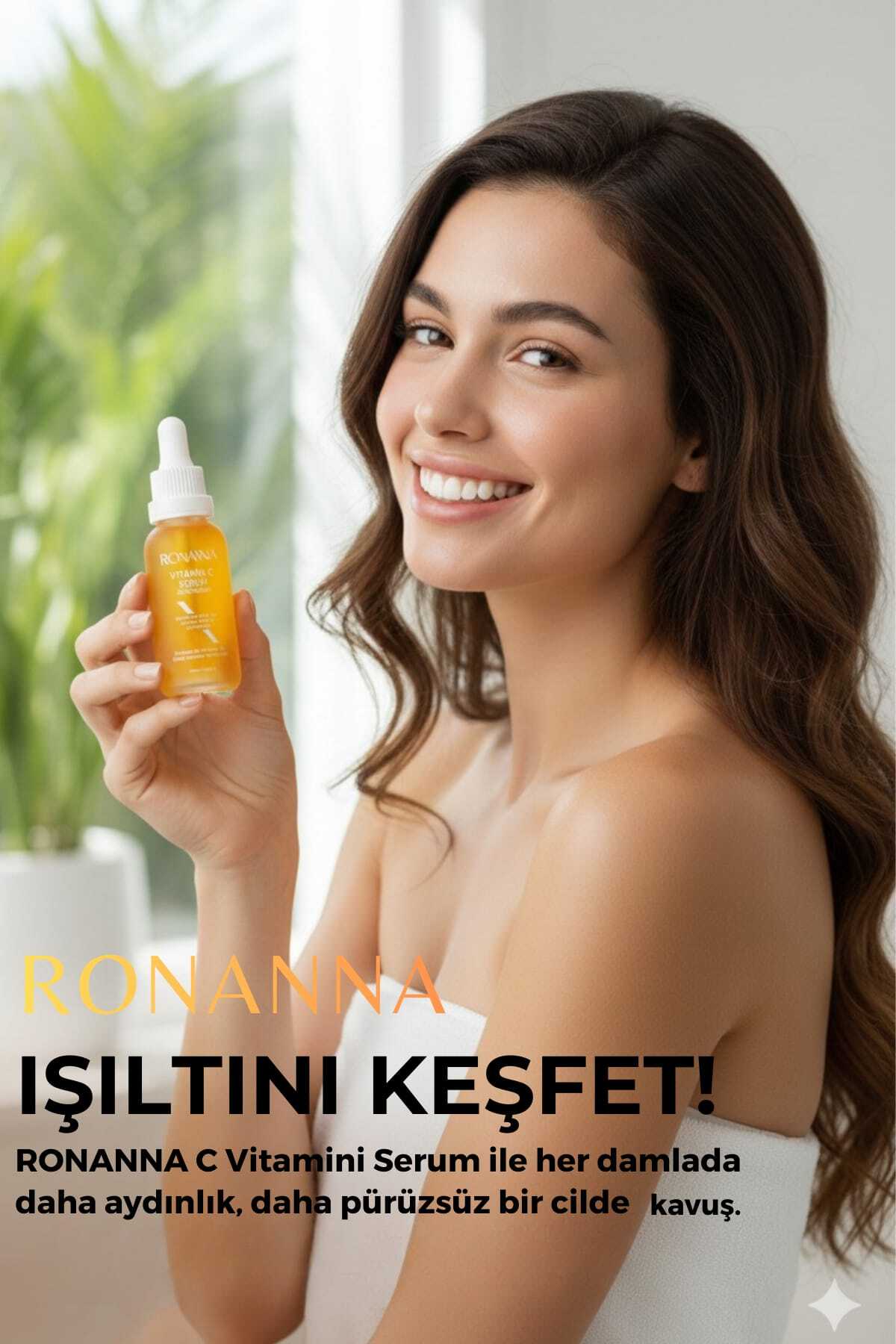 Ronanna C Vitamini Serum Leke Karşıtı,Aydınlatıcı,Nemlendirici Cilt Tonu Eşitleyici %20 Ascorbic Acid30ml