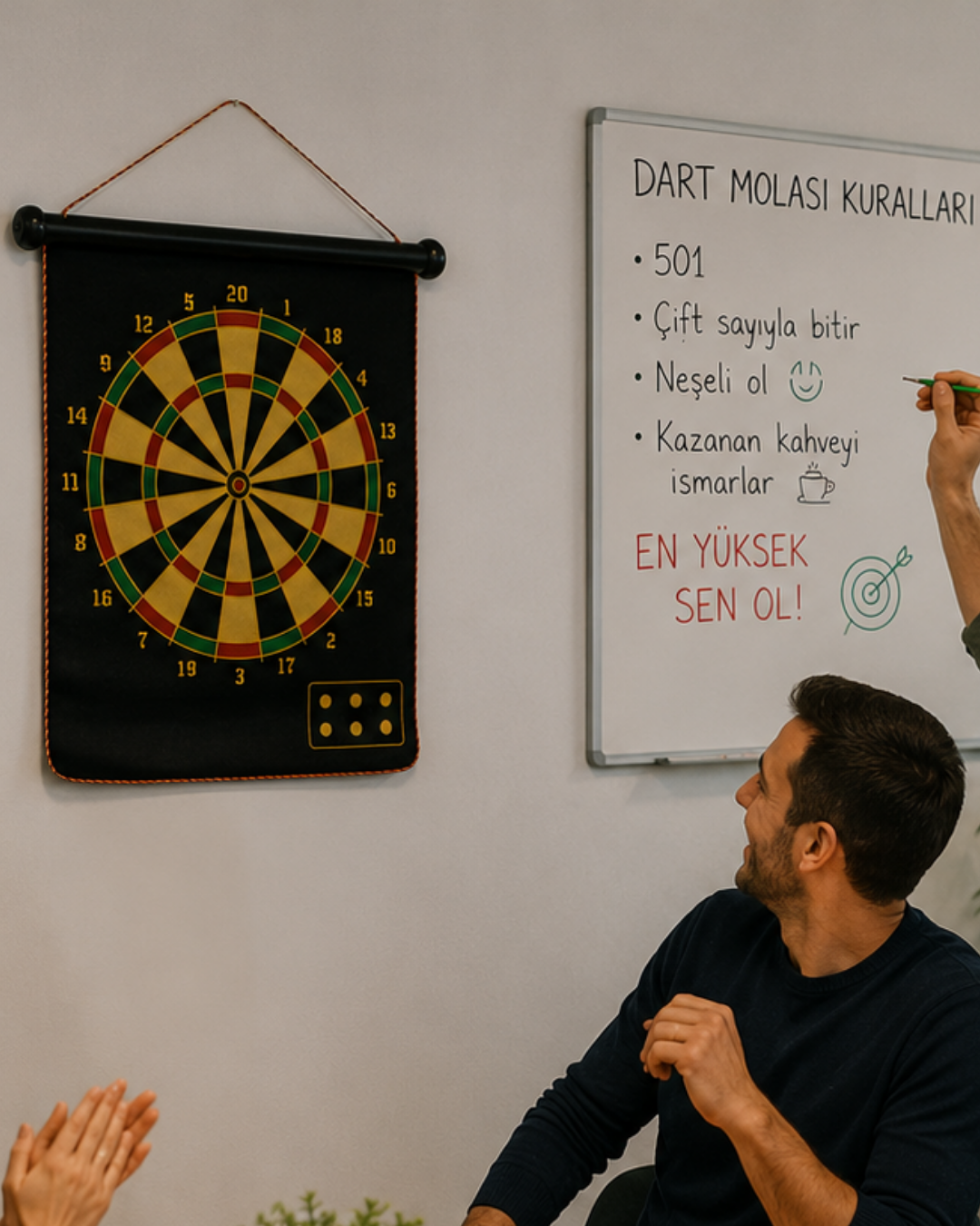 Aile ve Arkadaş Oyunları İçin Manyetik Dart Tahtası 6 Ok Dahil