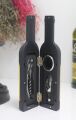 Şişe Tirbuşon Seti Küçük Boy Siyah Renk