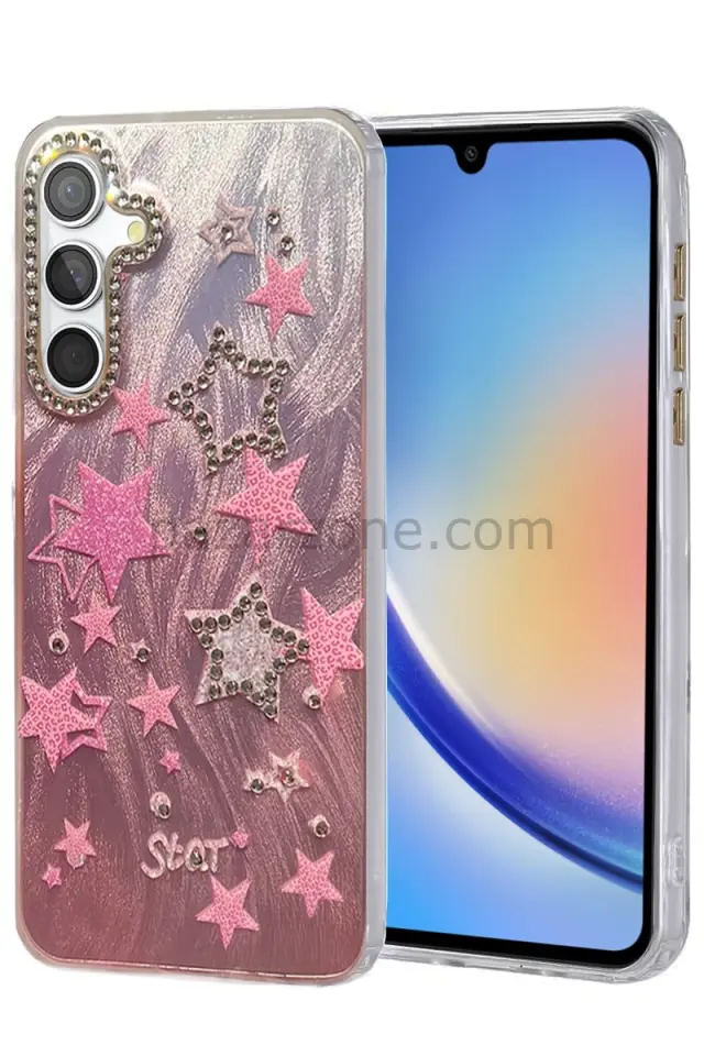 Newface Samsung Galaxy A34 5G Kılıf Blade Aynalı Desenli Kapak - Desen 7