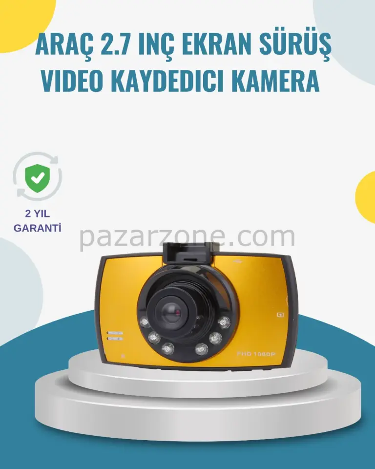 Araç İçi HD DVR Kamera G Sensor ve Hareket Algılama Özellikli