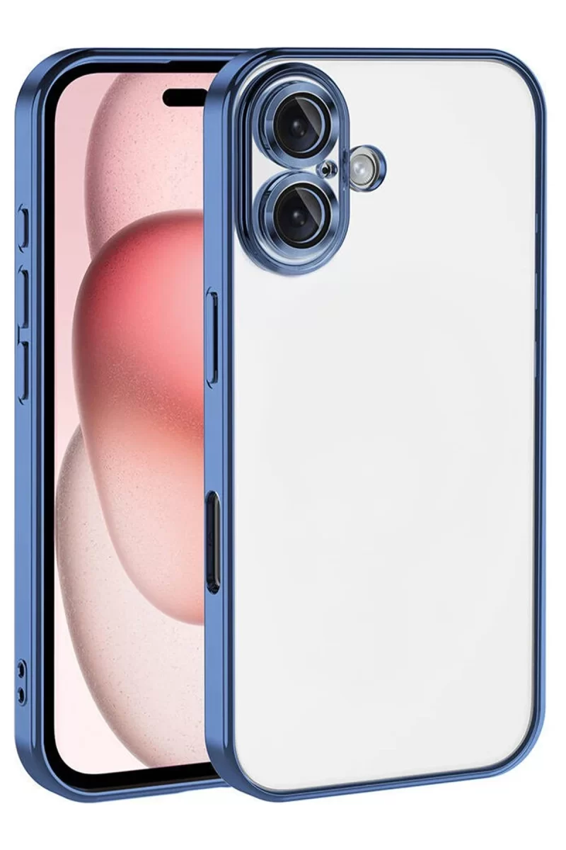 Newface Apple iPhone 17 Razer Lensli Silikon - Açık Mavi