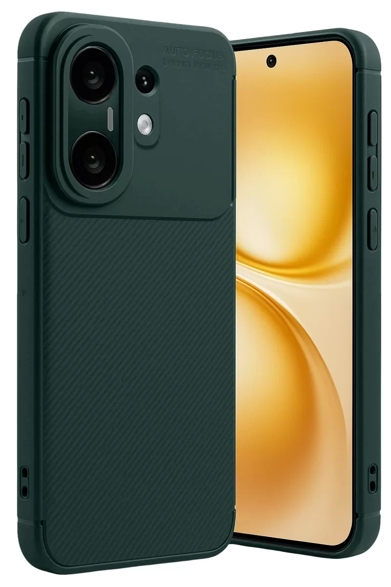 Newface Vivo X200 FE Auto Focus Karbon Kapak - Koyu Yeşil
