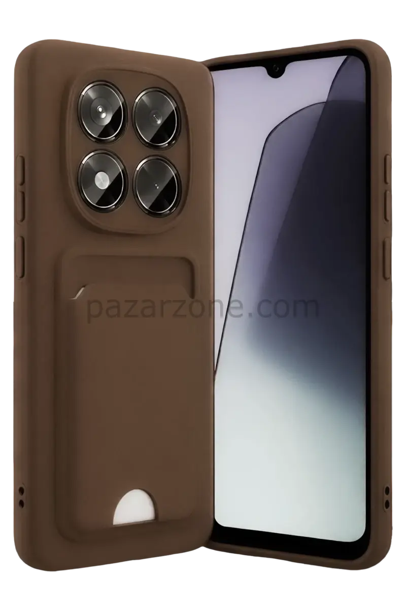 Newface Xiaomi Redmi Note 15 4G Kelvin Kartvizitli Silikon - Kahverengi