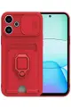 Newface Xiaomi Redmi 13 4G Kılıf Zuma Kartvizitli Yüzüklü Silikon - Kırmızı