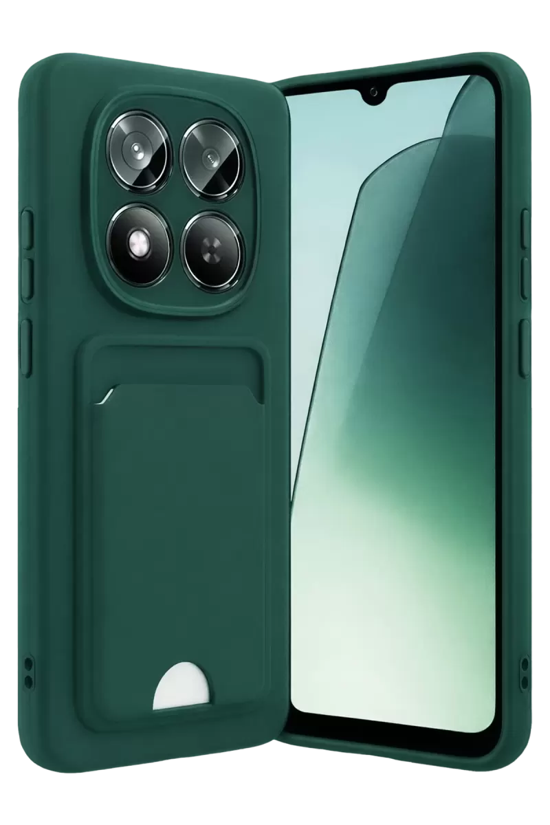 Newface Xiaomi Redmi Note 15 4G Kelvin Kartvizitli Silikon - Koyu Yeşil