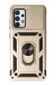 Newface Samsung Galaxy A72 Kılıf Pars Lens Yüzüklü Silikon - Gold