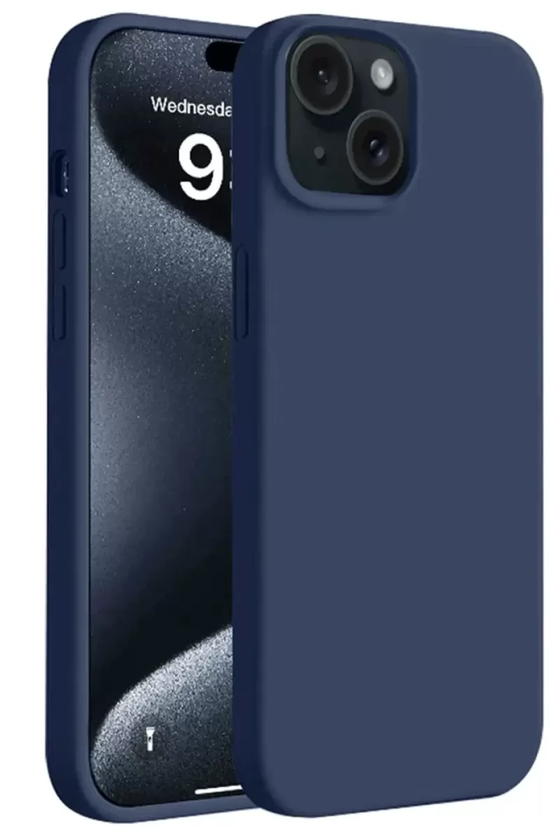 Newface Apple iPhone 15 Kılıf First Silikon - Lacivert