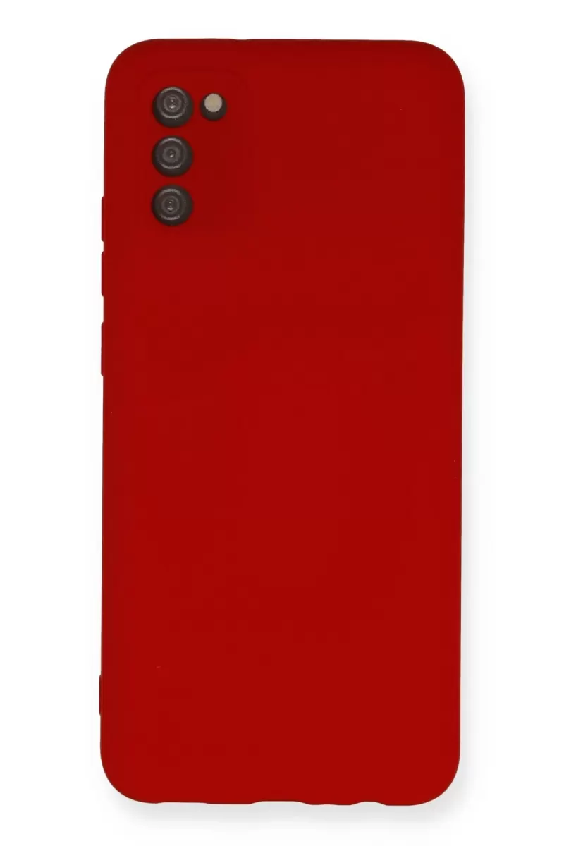 Newface Samsung Galaxy A03S Kılıf Nano içi Kadife Silikon - Kırmızı