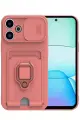 Newface Xiaomi Redmi 13 4G Kılıf Zuma Kartvizitli Yüzüklü Silikon - Pembe