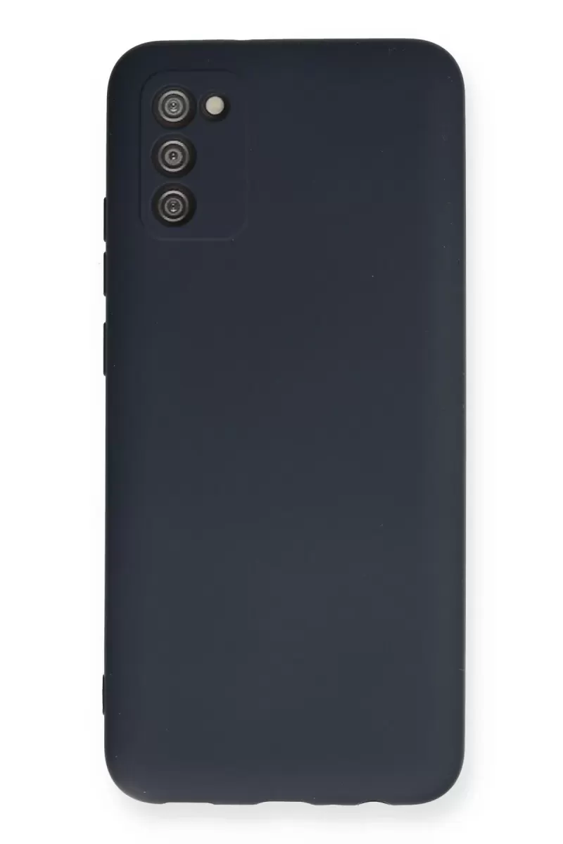 Newface Samsung Galaxy A03S Kılıf Nano içi Kadife Silikon - Lacivert