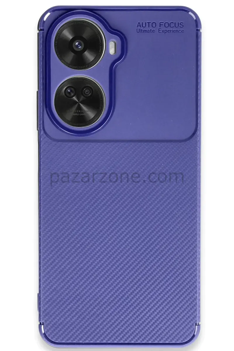 Newface Huawei Nova 12 SE Kılıf Auto Focus Karbon Kapak - Lacivert