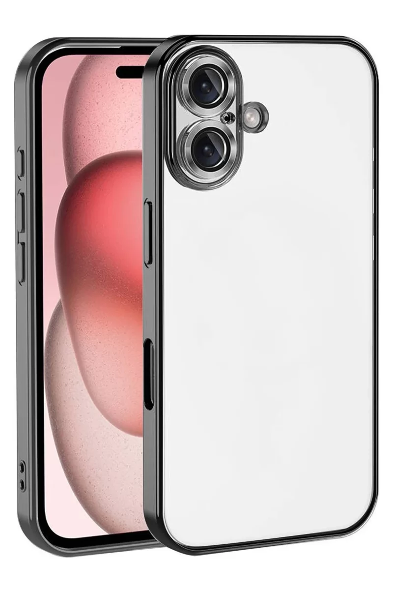 Newface Apple iPhone 17 Razer Lensli Silikon - Siyah