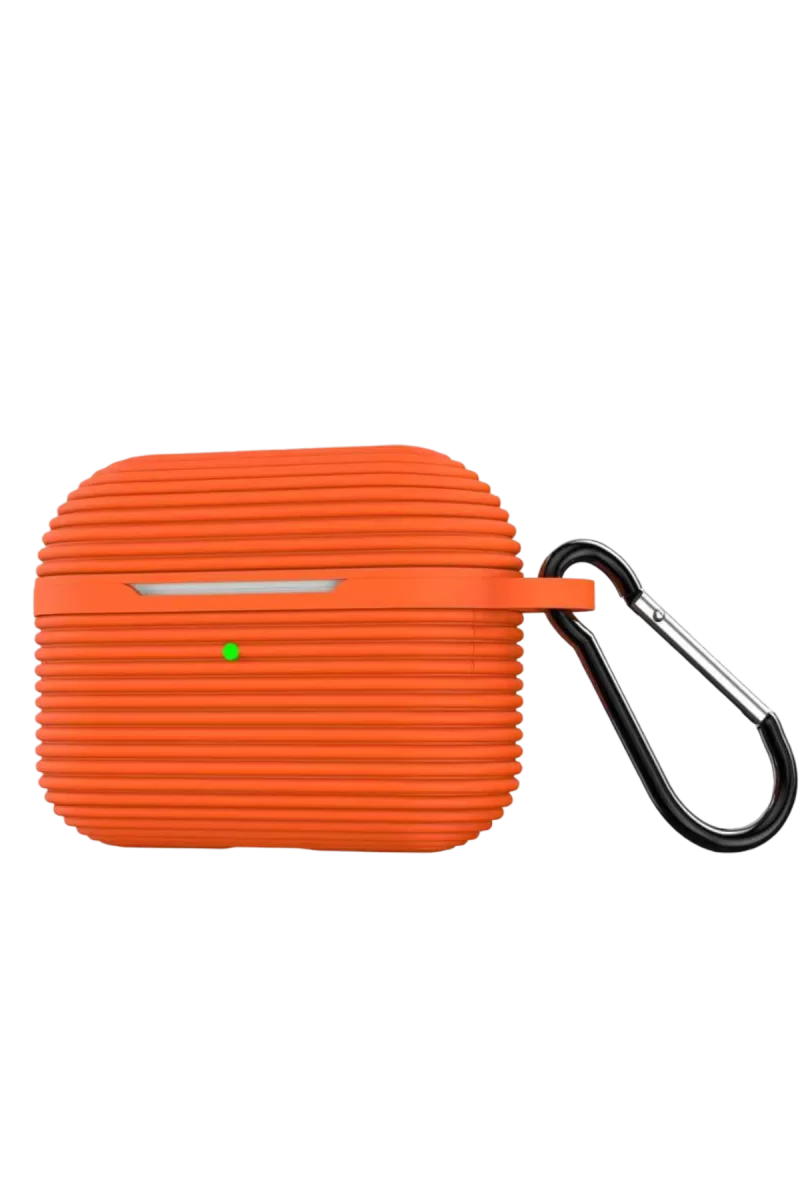 Newface Apple Airpods Pro 3 (3.nesil) Raven Silikon Kılıf - Turuncu