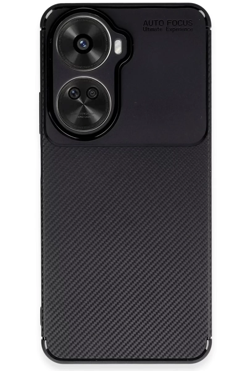 Newface Huawei Nova 12 SE Kılıf Auto Focus Karbon Kapak - Siyah