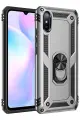 Newface Xiaomi Redmi 9A Kılıf Sofya Yüzüklü Silikon Kapak - Gümüş