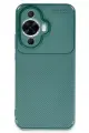 Newface Huawei Nova 12S Kılıf Auto Focus Karbon Kapak - Koyu Yeşil