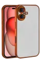 Newface Apple iPhone 17 Razer Lensli Silikon - Turuncu