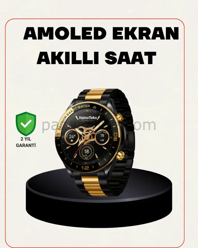 Amoled Akıllı Saat Manyetik Şarj GPS Destekli Spor ve Günlük Kullanım