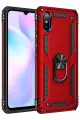 Newface Xiaomi Redmi 9A Kılıf Sofya Yüzüklü Silikon Kapak - Kırmızı