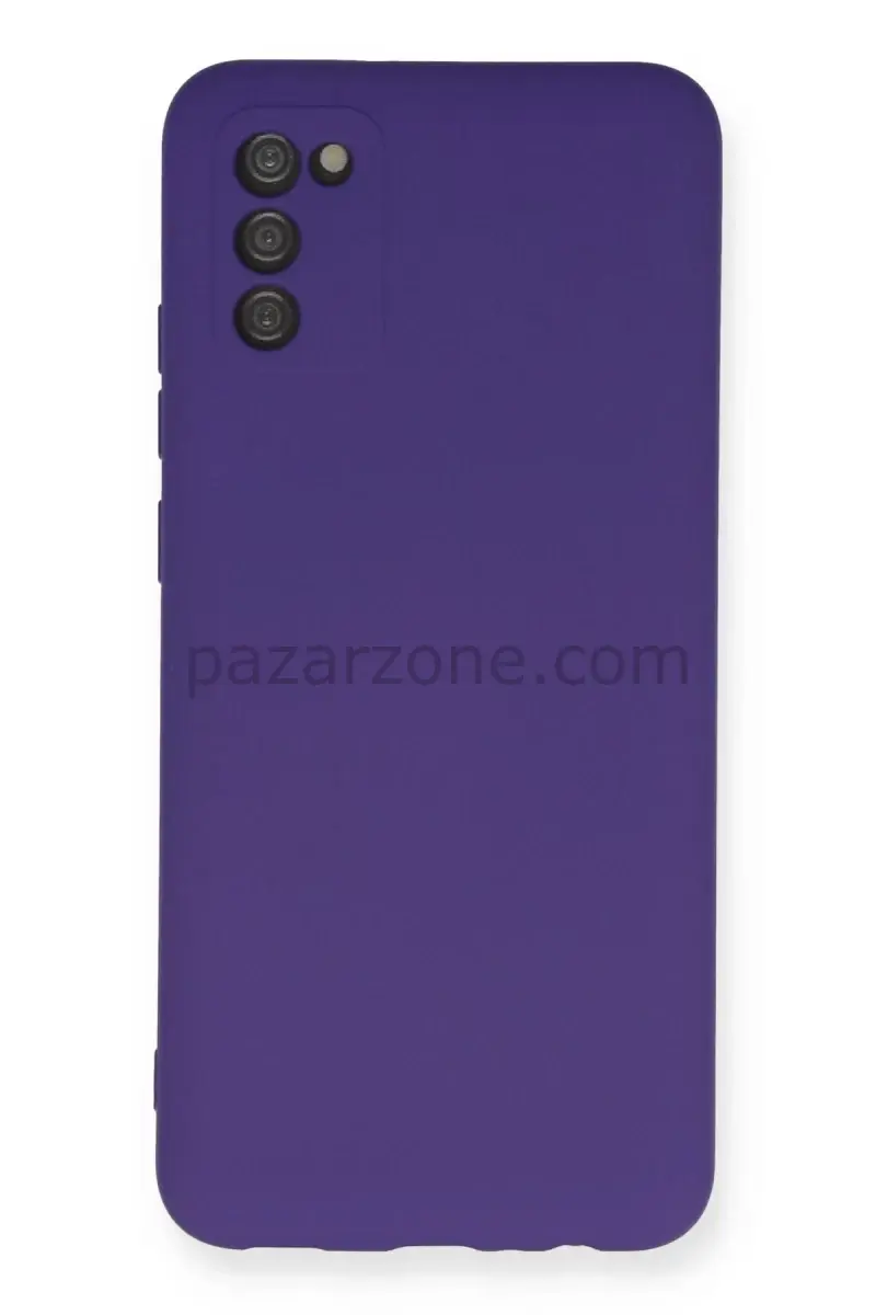 Newface Samsung Galaxy A03S Kılıf Nano içi Kadife Silikon - Mor