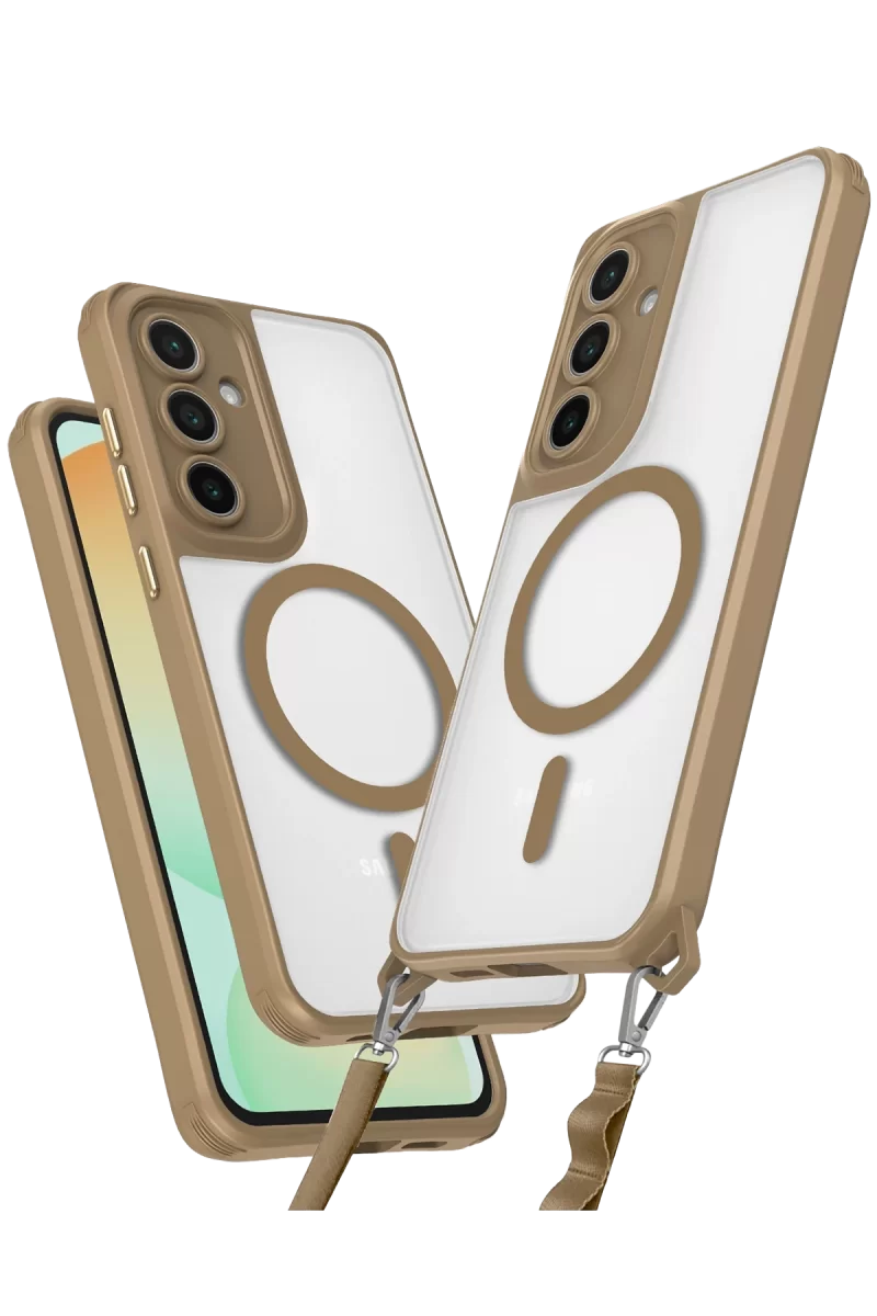 Newface Samsung Galaxy S23 FE Kılıf Enka Magsafe Silikon Kılıf - Desert