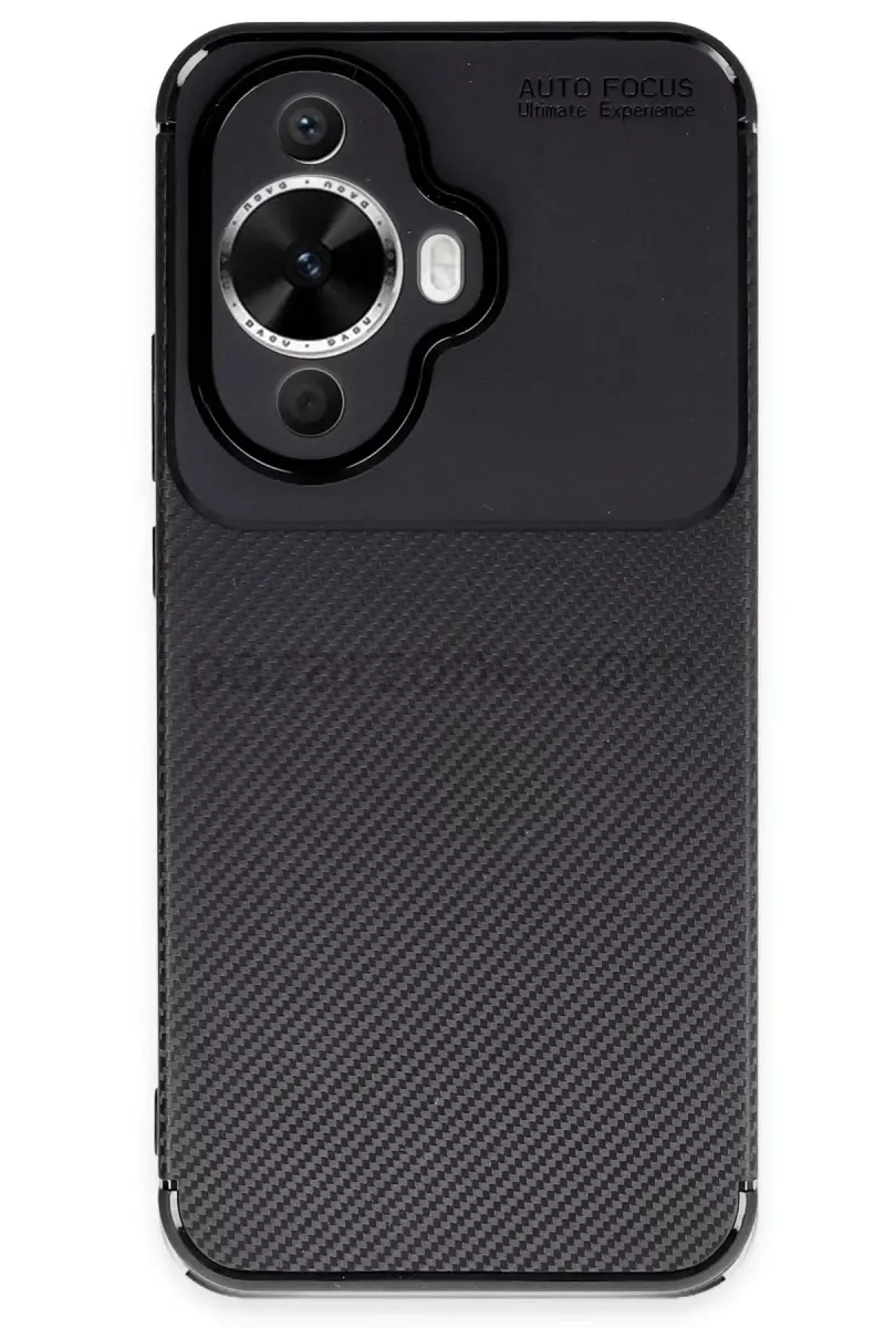 Newface Huawei Nova 12S Kılıf Auto Focus Karbon Kapak - Siyah