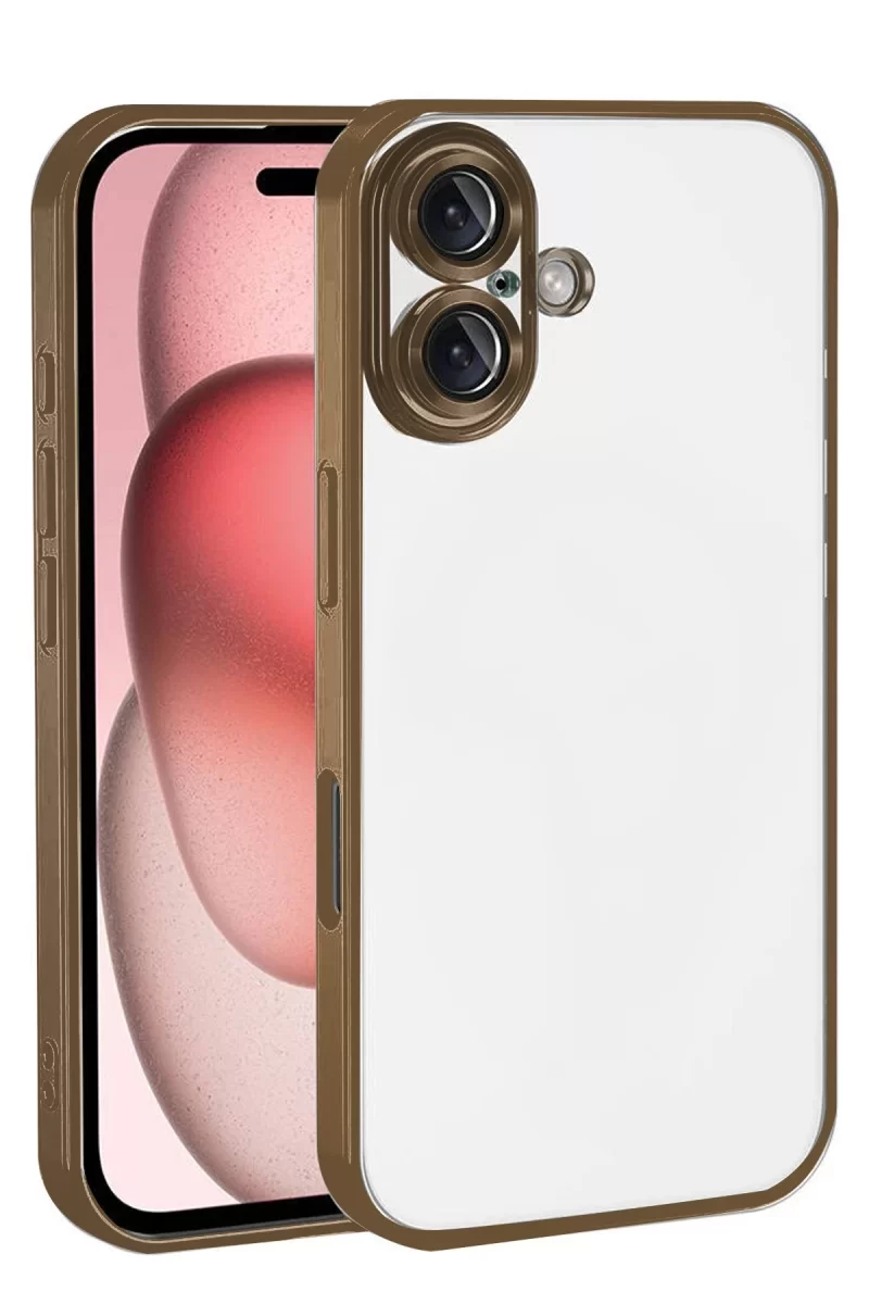 Newface Apple iPhone 17 Razer Lensli Silikon - Çöl Titanyum