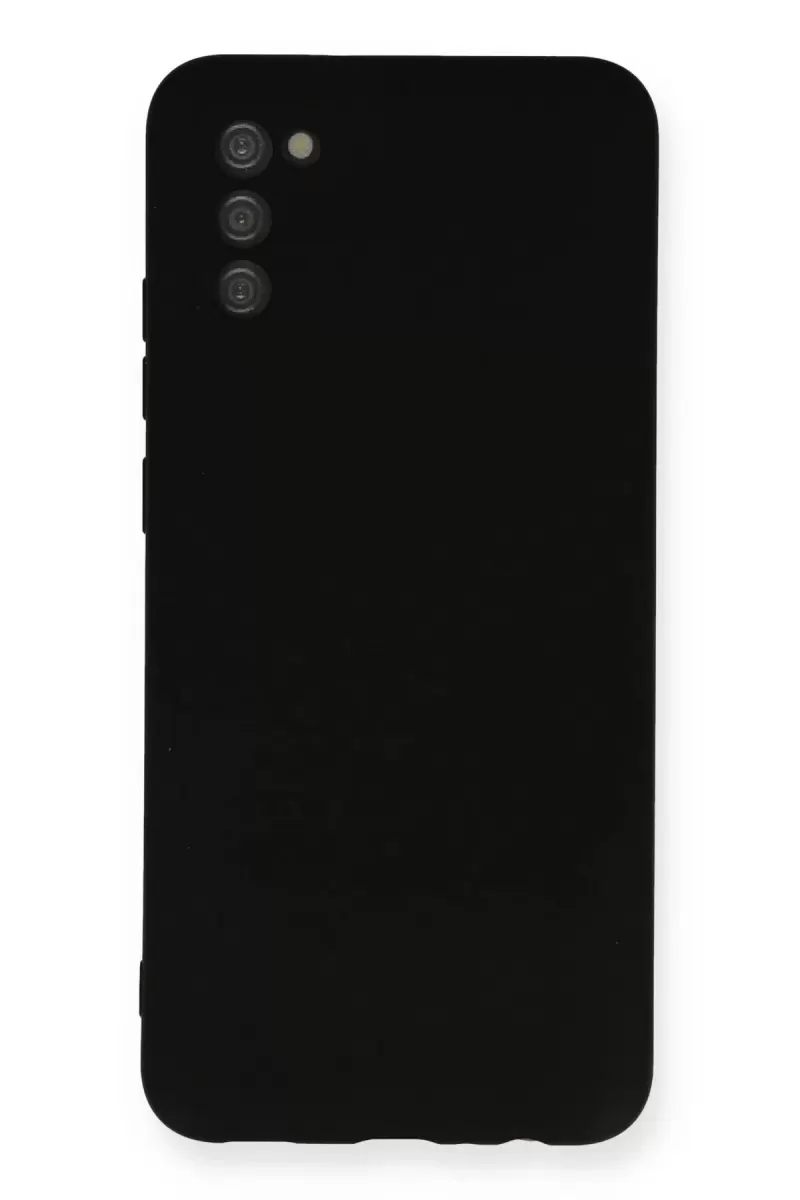 Newface Samsung Galaxy A03S Kılıf Nano içi Kadife Silikon - Siyah