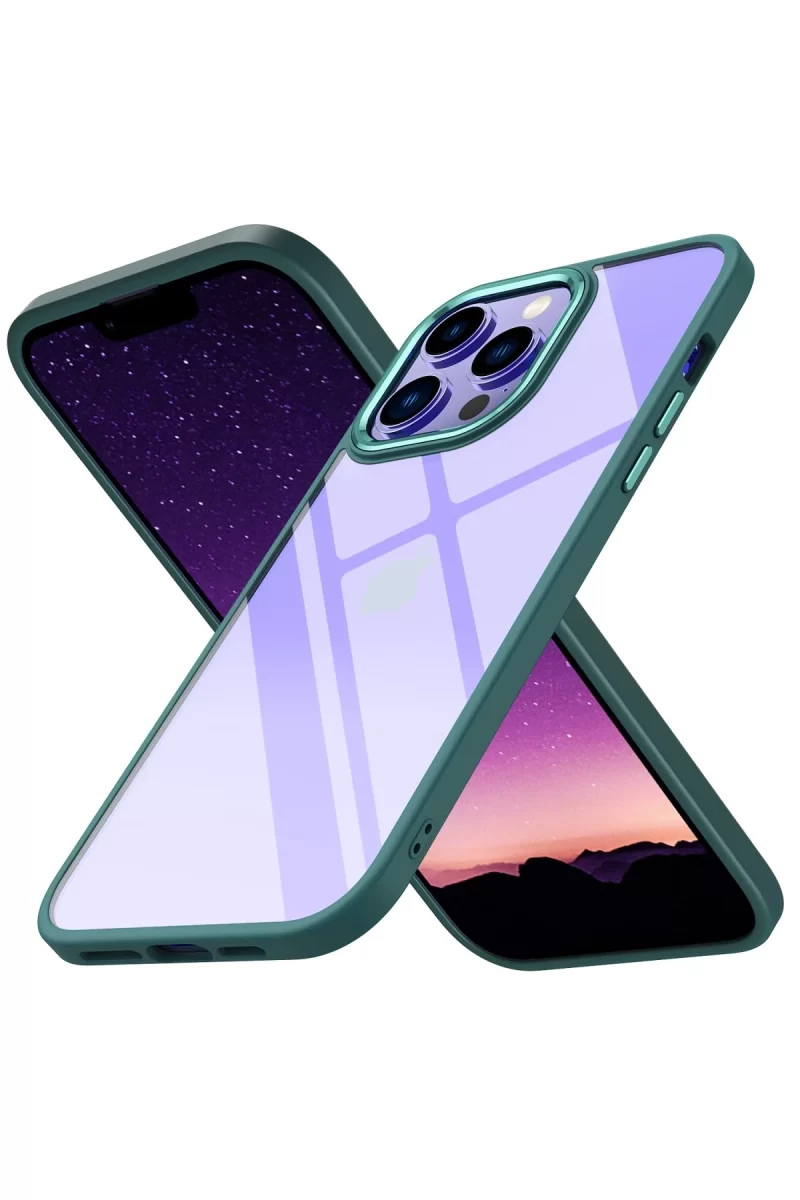 Newface Apple iPhone 13 Pro Max Kılıf Power Silikon - Koyu Yeşil