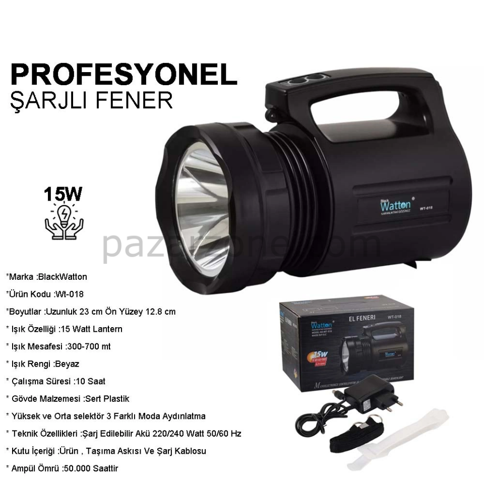 Wt-018 Profesyonel Büyük Avcı Feneri