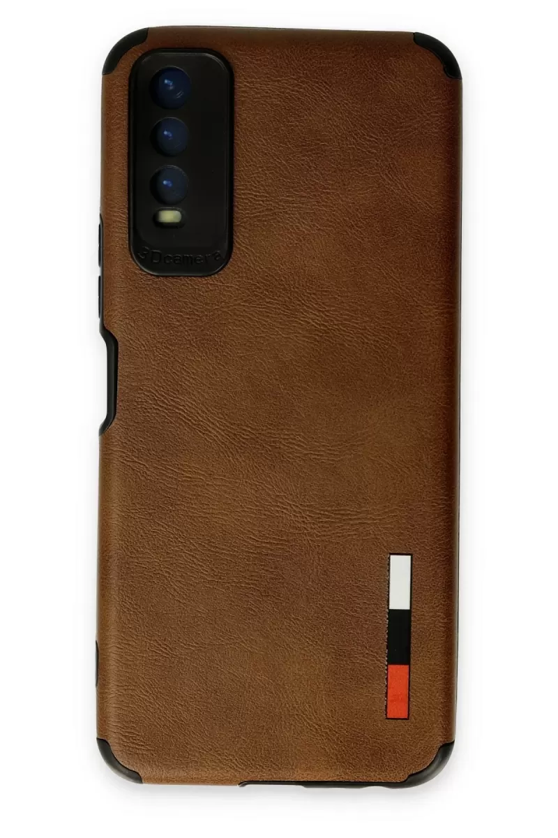 Newface Vivo Y11S Kılıf Loop Deri Silikon - Kahverengi