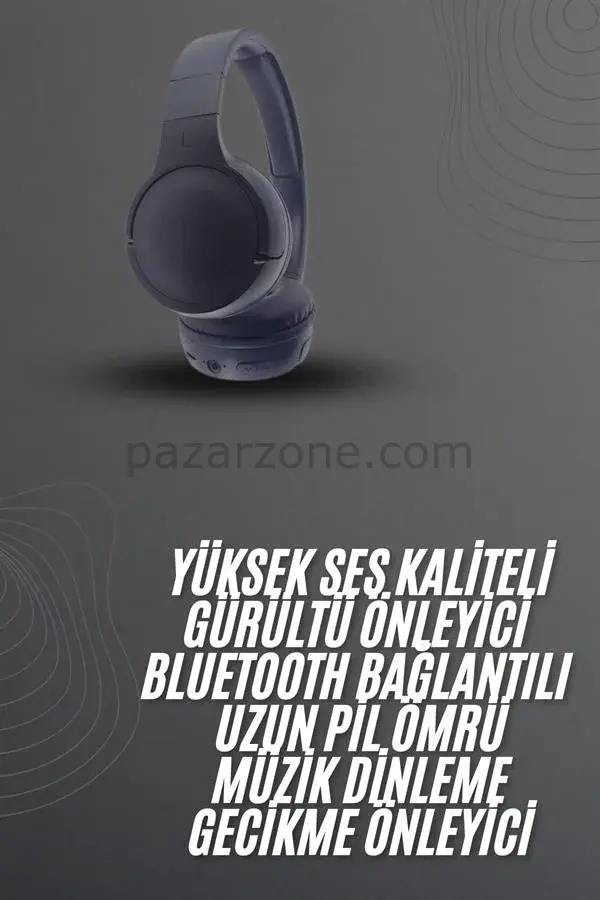 Kablosuz Bluetooth Kulaklık Kulak Üstü Ayarlanabilir Uzun Ömürlü