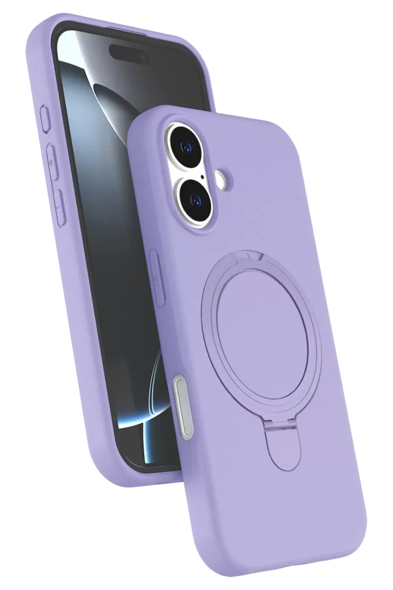 Newface Apple iPhone 17 Regal Magsafe Standlı Kapak - Lila