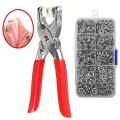 Metal 200 Pcs Çıtçıt Ve Pense Seti Makinesi Bebek Elbise Çıtçıt Montaj Seti
