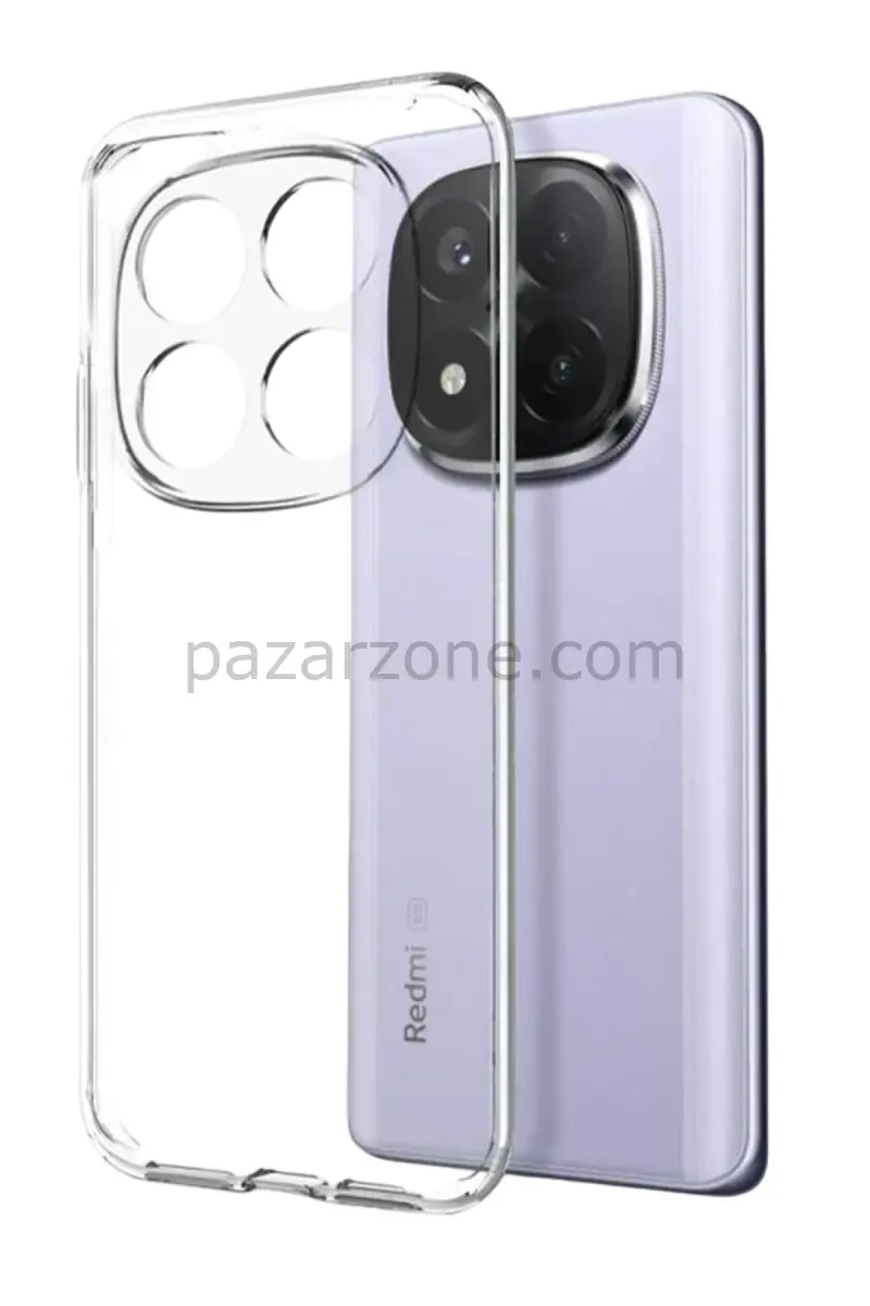 Newface Xiaomi Redmi Note 15 4G Lüx Şeffaf Silikon - Şeffaf