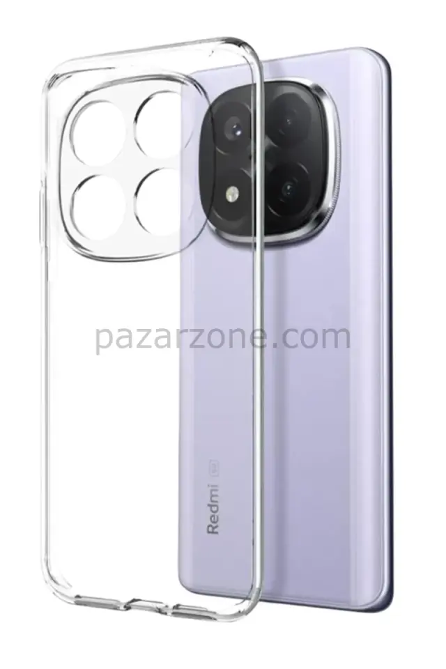 Newface Xiaomi Redmi Note 15 4G Lüx Şeffaf Silikon - Şeffaf