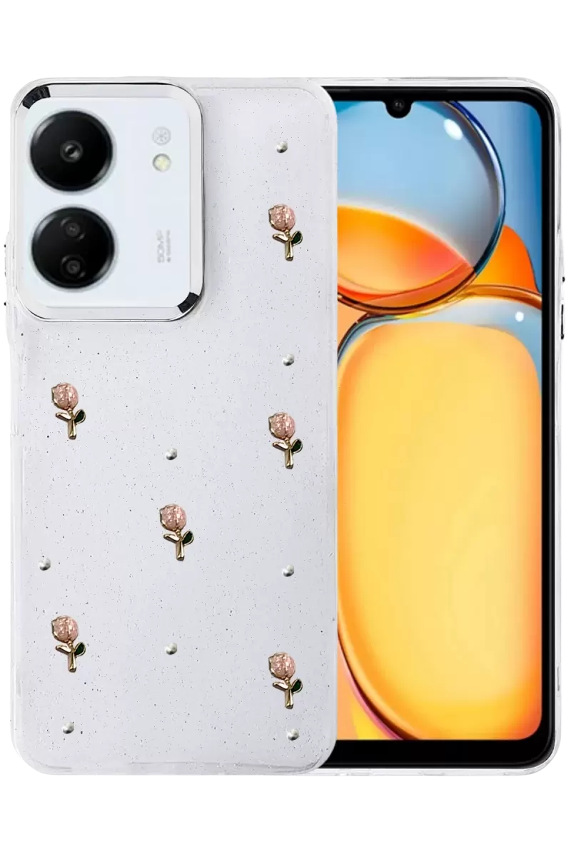 Newface Xiaomi Redmi 13C Fiyonk Desenli Kapak - Desen 6