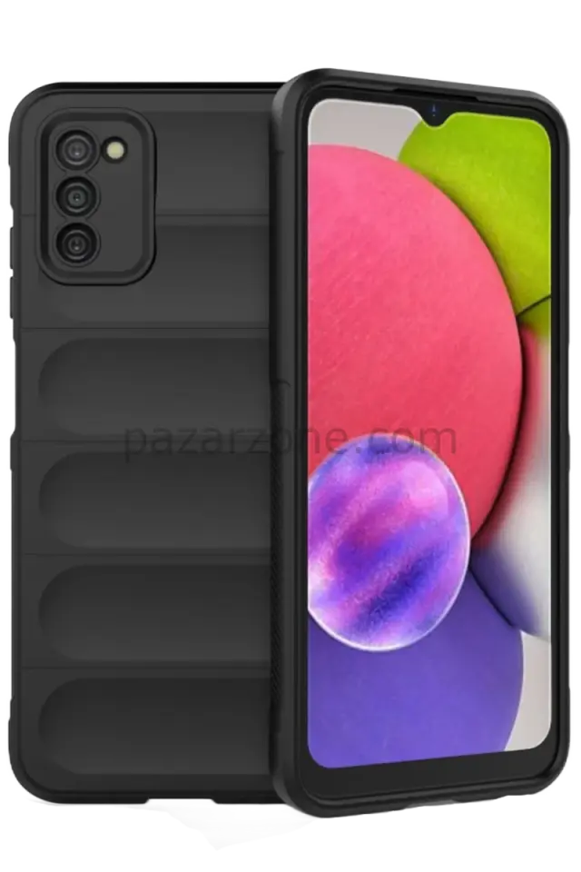 Newface Samsung Galaxy A03S Kılıf Optimum Silikon - Siyah