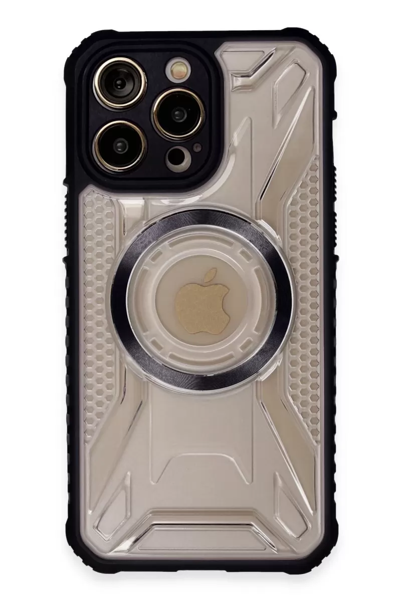 Newface Apple iPhone 13 Pro Max Kılıf Prag Magneticsafe Kapak - Siyah