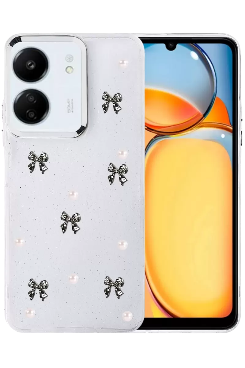 Newface Xiaomi Redmi 13C Fiyonk Desenli Kapak - Desen 8