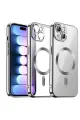 Newface Apple iPhone 15 Kılıf Kross Magneticsafe Kapak - Gümüş