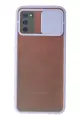 Newface Samsung Galaxy A03S Kılıf Palm Buzlu Kamera Sürgülü Silikon - Lila