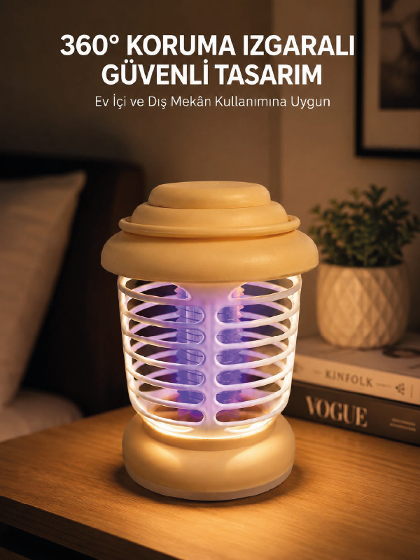 360° Koruma Izgaralı LED Sinek Kovucu Aydınlatma Lambası