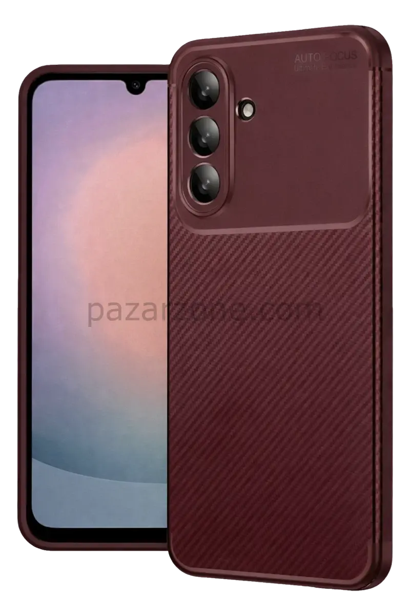 Newface Samsung Galaxy S26 FE Auto Focus Karbon Kapak - Bordo
